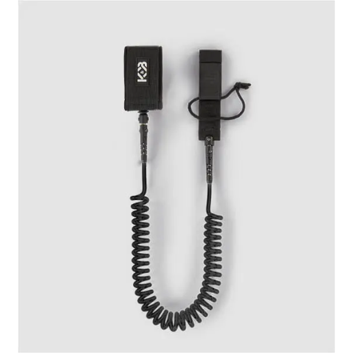 Laisse de cheville spiralée K&B Sport pour pagaie - Noire