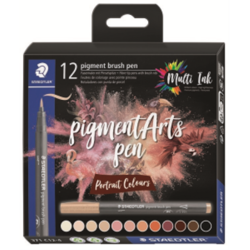 Stylo pinceau pigment Portraitcol 12 pièces