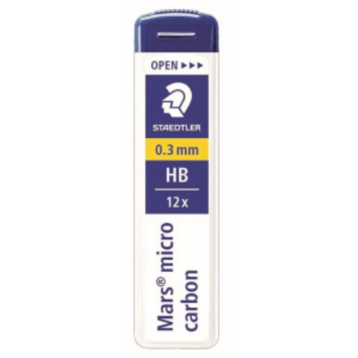 Mech.pen.lead Mars micro0.3 HB 12pc