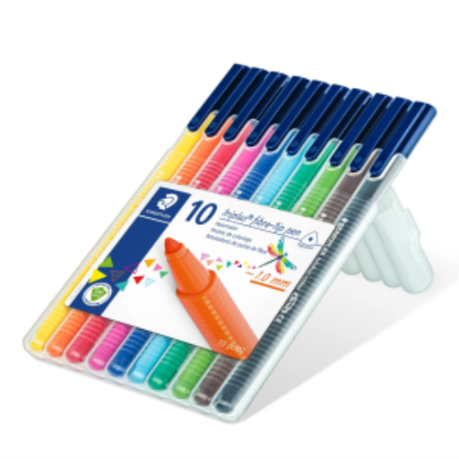 Fibre tip pen triplus col.10pcs.box