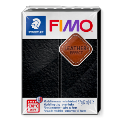 Modelling Clay Fimo Leather Effect Black 57g (2 oz)