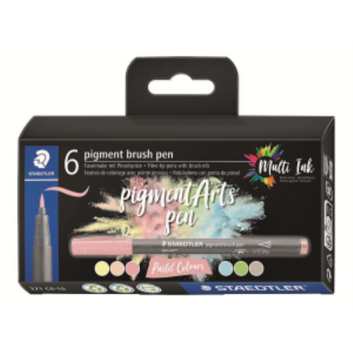 Stylo Pinceau Pigment Couleurs Pastel 6 pièces