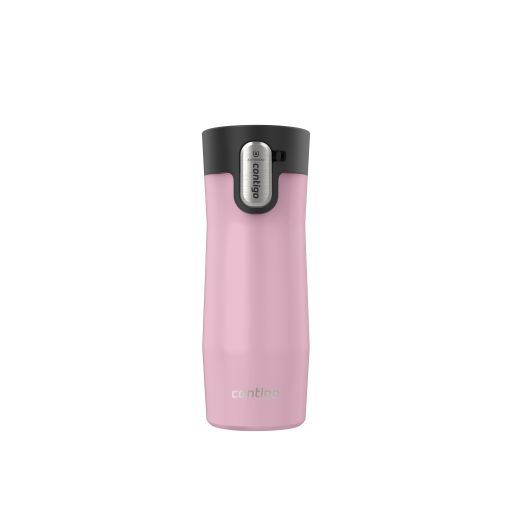 Tasse de voyage Contigo West Loop 3.0 en acier inoxydable isolée sous vide avec couvercle AUTOSEAL Easy-Clean, 473 mL (16 oz), Perle givrée crème-fraise
