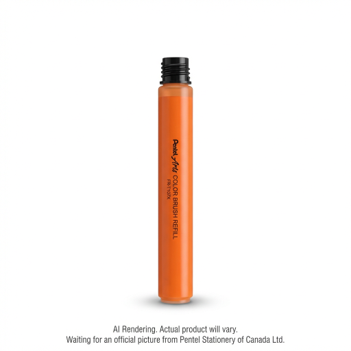 Pentel Arts Brush Pen Refill, Orange