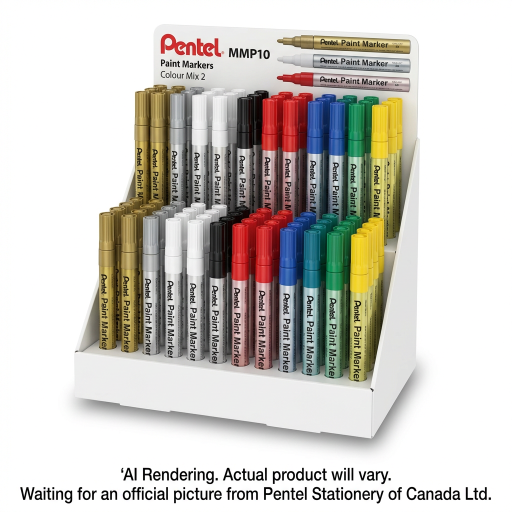 Pentel Paint Marker Display Colour Mix 2 6DZ Open Stock Display