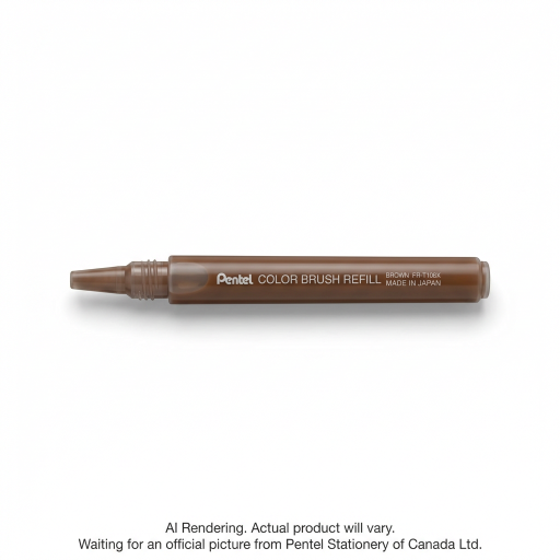 Pentel Arts Brush Pen Refill, Brown