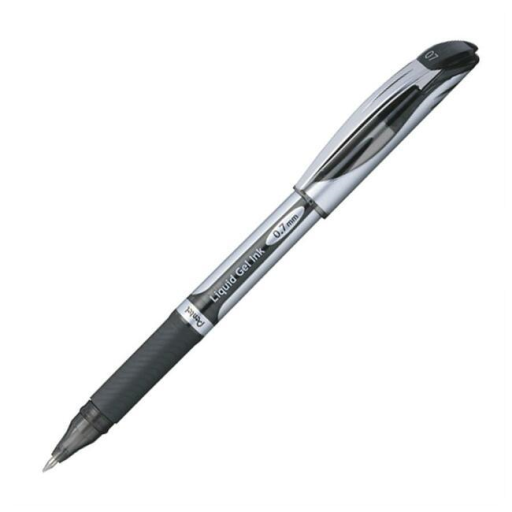 Stylo-bille liquide EnerGel, pointe métal (0,7 mm), avec capuchon, encre noire