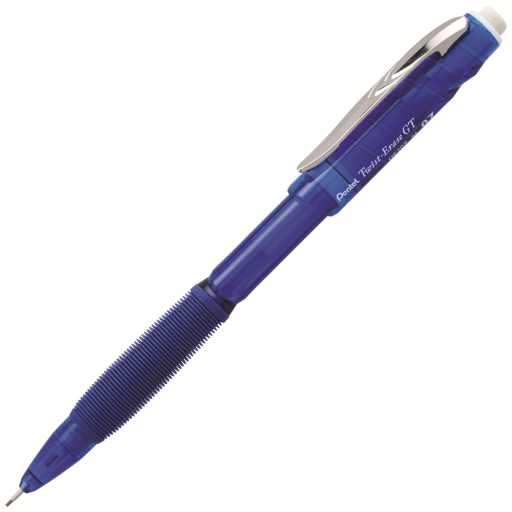Porte-mines rétractable Twist-Erase GT (0,7 mm) corps bleu transparent avec mécanisme 1-Click