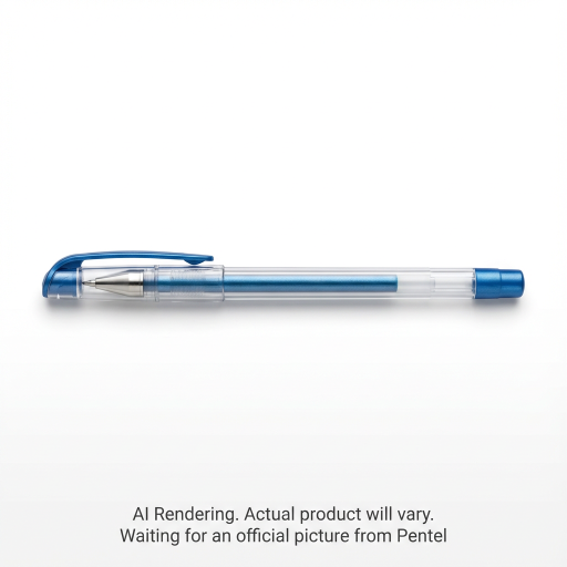 Pentel Arts Slicci Metallic (0.8mm) Needle Tip Med Gel Pen Blue Metallic Ink