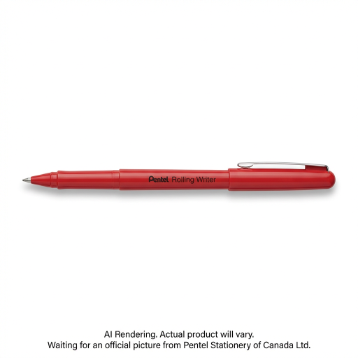 Pentel Rolling Writer Roller Ball Pen, (0.8mm), Red Ink