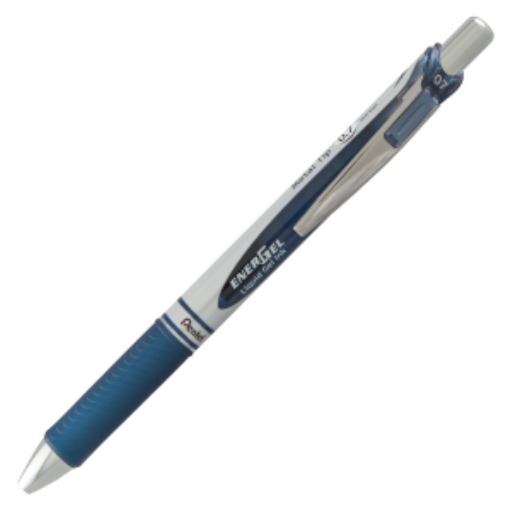 EnerGel Retractable Gel Roller, (0.7mm) Metal Tip, Navy Blue Ink