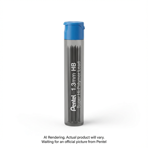 Mines de crayon Super Hi-Polymer (1,3 mm), dureté HB, 8 mines par tube, mine extra épaisse