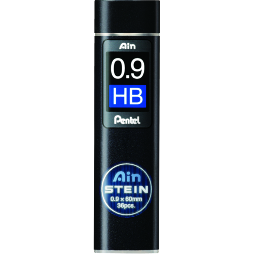 Ain Stein Lead Refill (0.9mm), HB, 36 Leads per Tube