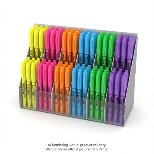 24/7 Hightlighter, Assorted Ink Colours, Open Stock Display, 144PCS