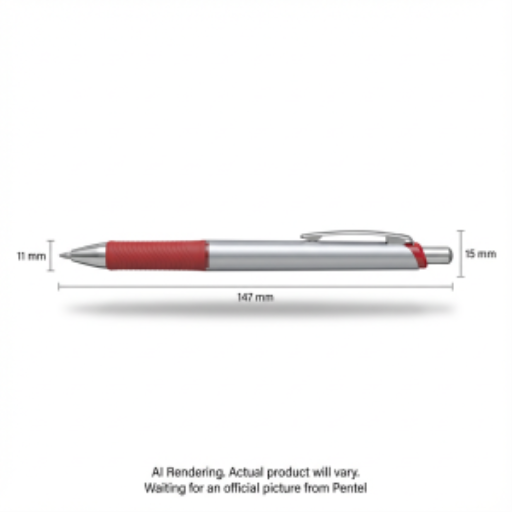 EnerGel Retractable Gel Roller, (1.0mm) Metal Tip, Red Ink