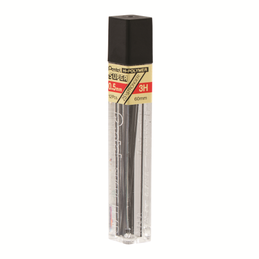 Mines de Super Polymère Hi-Polymer (0,5 mm), 3H, 12 mines par tube