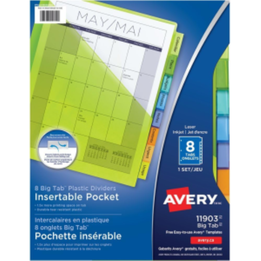 CHEMISES À SOUFFLET EN PLASTIQUE, 8 INTERCALAIRES, 1 JEU, COULEURS ASSORTIES