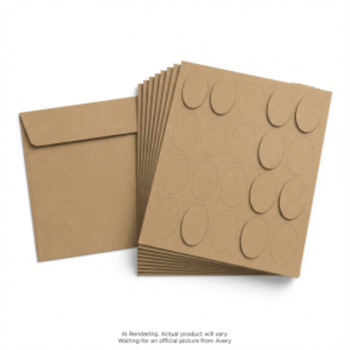 OVALE, BRUN KRAFT, 1 1/2" X 2 1/2", 10 FLS/ENV, 180 ET