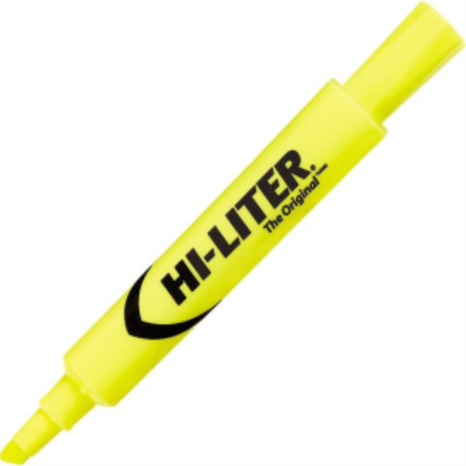 83507 SURLIGNEUR MODÈLE DE BUREAU, 12/BOÎTE, JAUNE FLUORESCENT, INDIVIDUEL