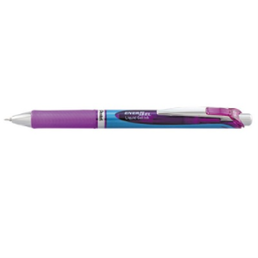 Stylo-gel liquide rétractable EnerGel, pointe aiguille (0,5 mm), encre violette