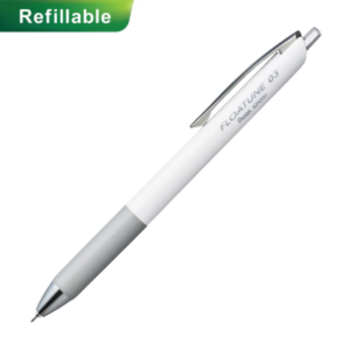 Recharges pour stylo-bille rétractable Pentel Floatune, Advanced Rollerball, pointe 0,3 mm, encre noire