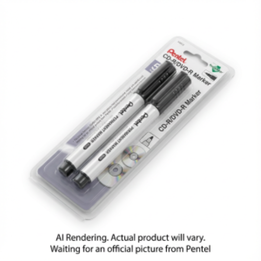 CD-R/DVD-R Permanent Marker (2.0mm), Bullet Tip, 2PC Pack, Black Ink
