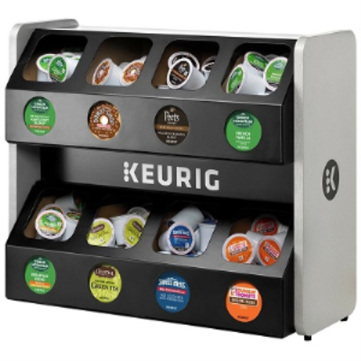 ÉTAGÈRE DE RANGEMENT POUR KEURIG, CAPACITÉ 8 BOÎTES 1/CH