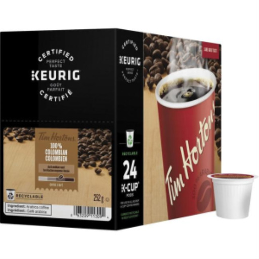 CAFÉ EN CAPSULES K-CUP TIM HORTONS 100 % COLOMBIEN-11309 24/BOÎTE