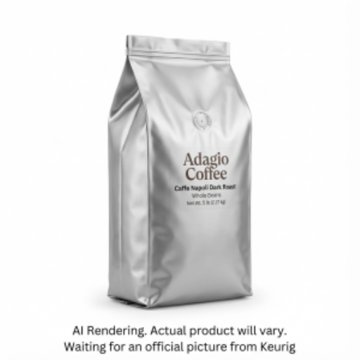 Café en grains Adagio - Grains de café torréfiés noirs Adag Napoli 5 lb