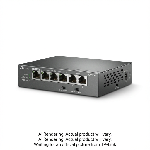Commutateur de bureau Omada Gigabit 6 ports avec 3 ports PoE+ et 1 port PoE++