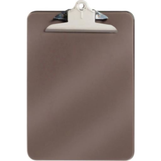 Letter Size – 9" x 12" - Smoke - 6" Spring Clip / 
Format lettre – 9 po x 12 po - Fumé – pince à ressort 
6 po