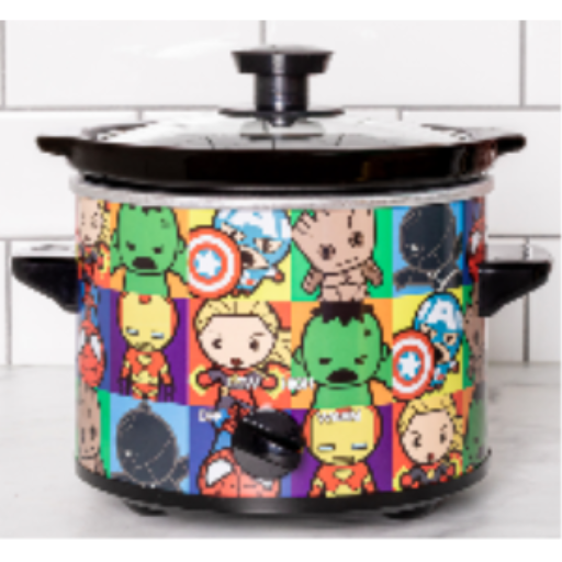 Marmite à cuisson lente Marvel Avengers Kawaii de 1,9 L ? Mijoteuse compacte à l'effigie de personnages pour les trempettes et les petits repas