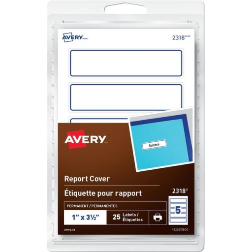 Étiquette de couverture de rapport 1x3
