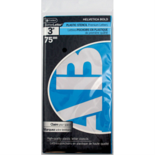 Helvetica Bold Stencil 3 po, majuscules
