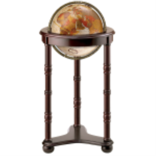 Globe Lancaster de 30 cm de diamètre avec fond océanique métallique bronze (français)