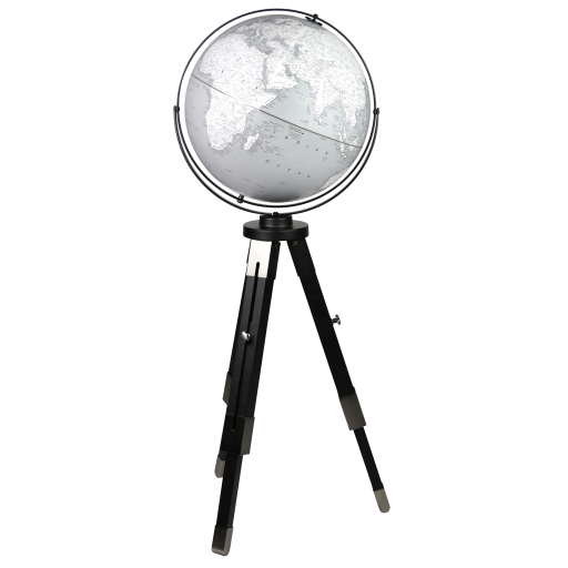 Willston Globe terrestre Océan Gris, 40,5 cm de diamètre