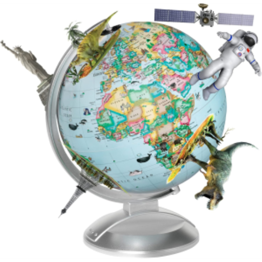 Globe 4 Kids-10"/25Cm Diameter Illuminated Globe With Augmented Reality (English)