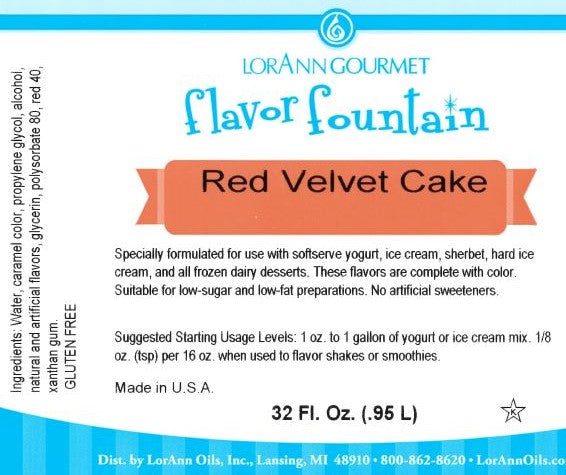 Arôme de velours rouge - 4 oz. - 32 oz. - Arômes pour crème glacée et boissons - Huiles LorAnn - Distribution canadienne - Livraison gratuite au Canada pour les commandes de plus de 199 CAD