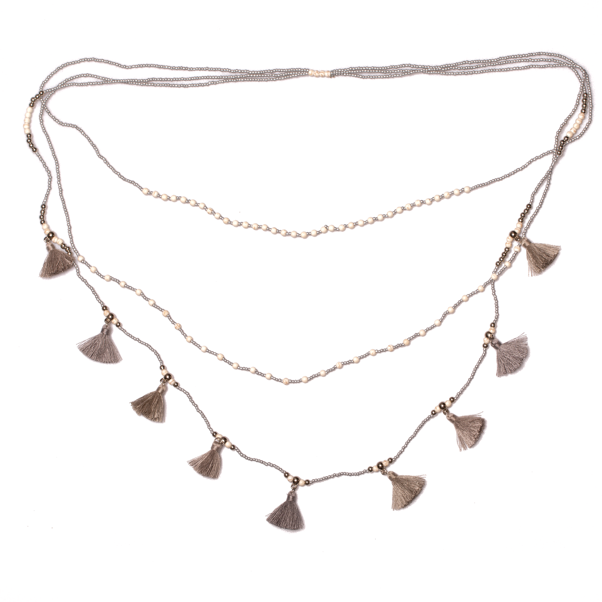 Collier à pampilles triple rang