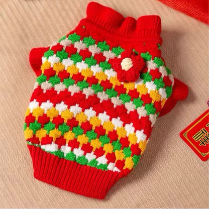 Emerald Luck Dog Sweater | Chinese New Year Dog Sweater