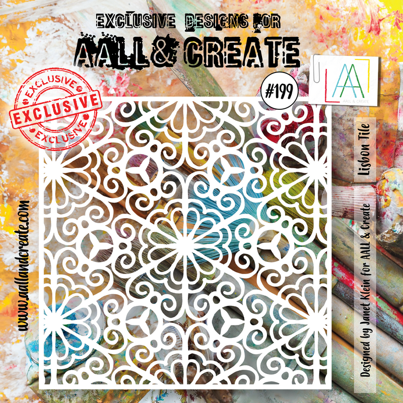 AALL and Create #199 - Pochoir 15x15 cm - Carreau de Lisbonne
