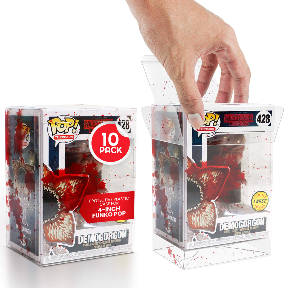 Funko Pop 4 Inches - Red Blood with Bullet Holes - EVORETRO PET Protector 0.40MM - Pack of 10