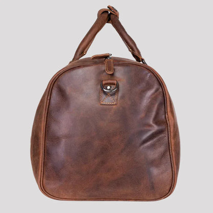Greenwood Leather Overnight Travel Duffle Bag. Premium Weekender & Gym Companion