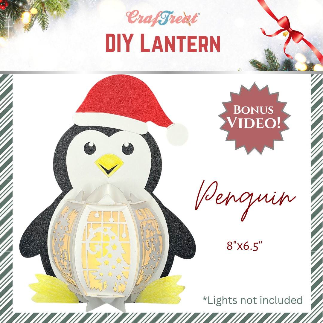 Lanternes en papier à faire soi-même CrafTreat - Pingouin