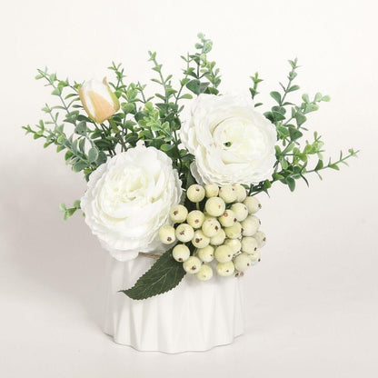 Bouquet de fleurs artificielles en pot Aviva 8''X8''
