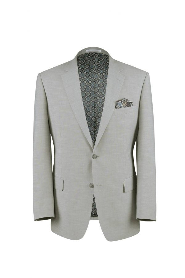 BUILD YOUR PACKAGE: Light Grey Slim Fit Suit (Package Includes 2 Pc Suit, Shirt, Necktie or Bow Tie, Matching Pocket Square, & Shoes)
