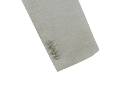 BUILD YOUR PACKAGE: Light Grey Slim Fit Suit (Package Includes 2 Pc Suit, Shirt, Necktie or Bow Tie, Matching Pocket Square, & Shoes)