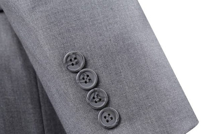 BUILD YOUR PACKAGE: Light Grey Slim Fit Suit (Package Includes 2 Pc Suit, Shirt, Necktie or Bow Tie, Matching Pocket Square, & Shoes)
