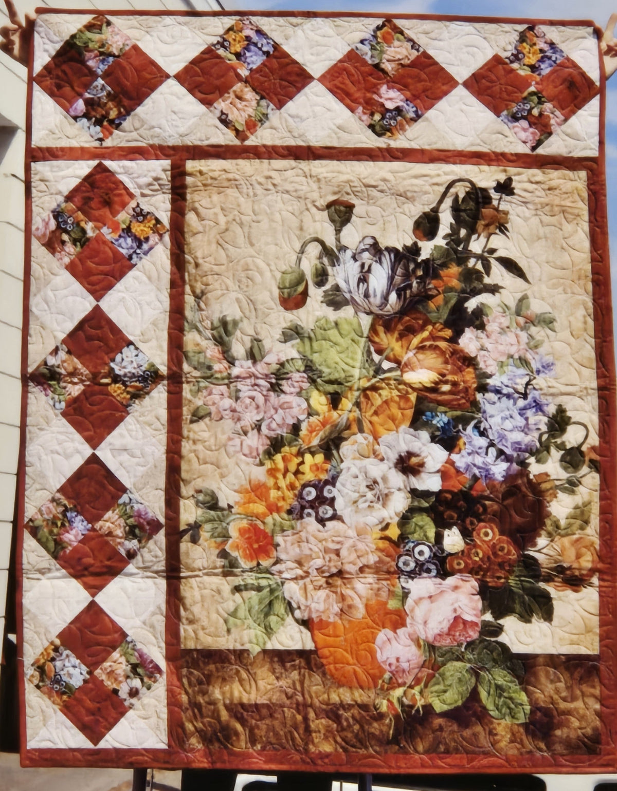 Store Sample- Lap Quilt- Floral Panel