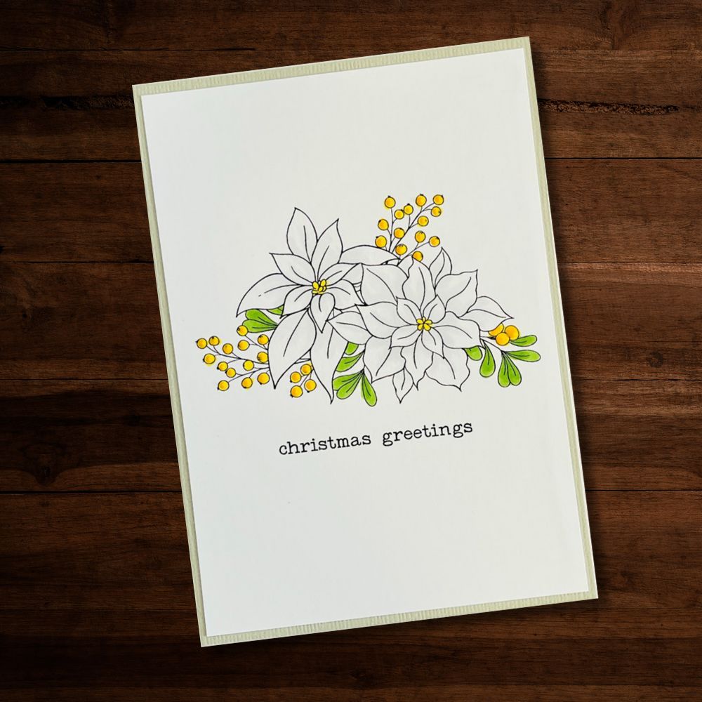 Tampons Transparents Bouquet de Poinsettias 30306